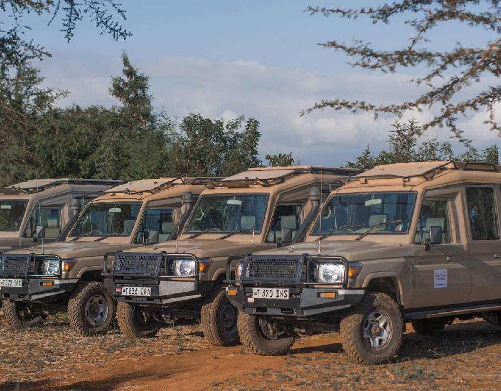 4x4 safari vehicle on the northern circuit